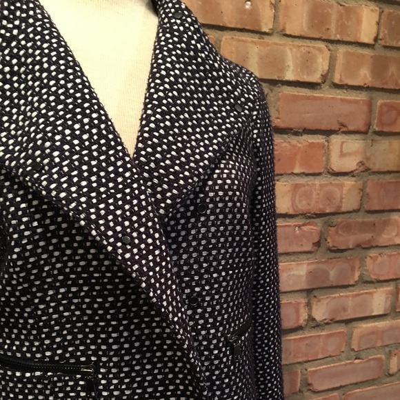 Ann Taylor Jackets & Blazers - Ann Taylor tweed jacket navy white size 8